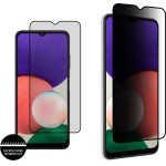 Idol 1991 Tempered Glass Samsung A22 5G A226 6.6'' 9H 0.25mm Premium Privacy Antispy Semi Curved Full Glue BLACK