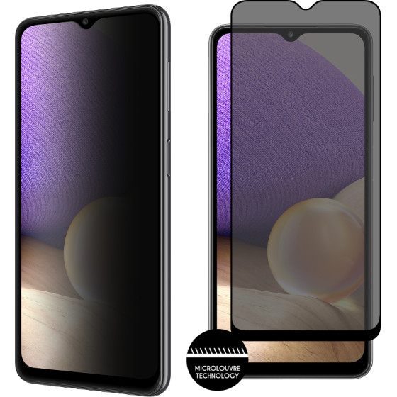 Idol 1991 Tempered Glass Samsung A32 5G A326 6.5'' 9H 0.25mm Privacy Antispy Semi Curved Full Glue BLACK