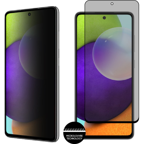 Idol 1991 Tempered Glass Samsung A52S/A52 A525/A526/A528 6.5'' 9H 0.25mm Privacy Antispy Semi Curved Full Glue BLACK