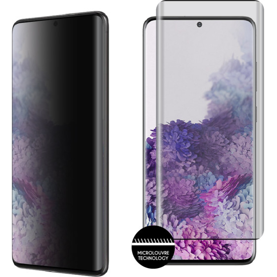 Idol 1991 Tempered Glass Samsung S20 Plus G985 6.7'' 9H 0.25mm Privacy Antispy 3D Semi Curved Edge Glue BLACK