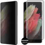 Idol 1991 Tempered Glass Samsung S21 Ultra 5G G998 6.8'' 9H 0.25mm Privacy Antispy 3D Semi Curved Edge Glue BLACK