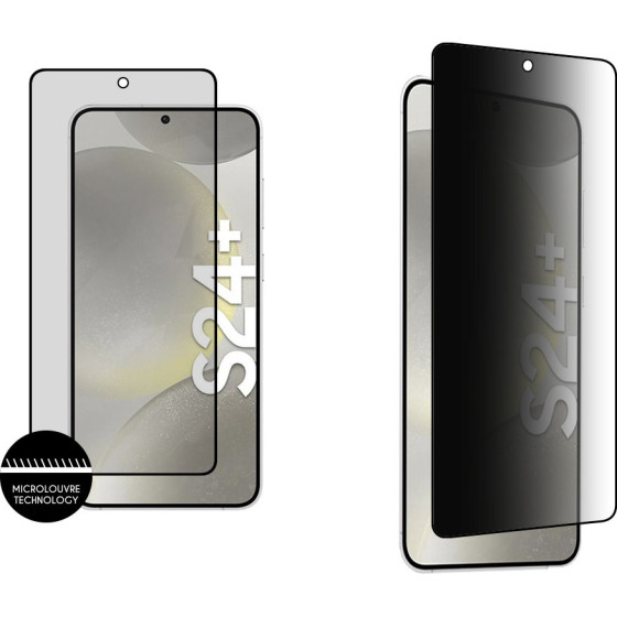 Idol 1991 Tempered Glass Samsung S24 Plus 5G 6.7'' 9H 0.25mm Premium Privacy Antispy Semi Curved Full Glue BLACK
