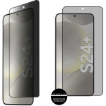 Idol 1991 Tempered Glass Samsung S24 Plus 5G 6.7'' 9H 0.25mm Privacy Antispy 3D Semi Curved Edge Glue Finger Unlock BLACK