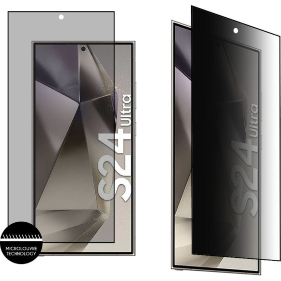 Idol 1991 Tempered Glass Samsung S24 Ultra 5G 6.8'' 9H 0.25mm Premium Privacy Antispy Semi Curved Full Glue BLACK
