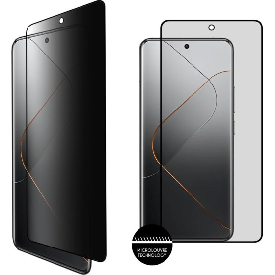 Idol 1991 Tempered Glass Xiaomi 14 Pro 6.73'' 9H 0.25mm Privacy Antispy Semi Curved Full Glue BLACK