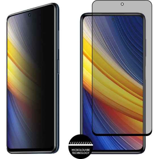 Idol 1991 Tempered Glass Xiaomi Poco X3/Poco X3 Pro 6.67'' 9H 0.25mm Privacy Antispy Semi Curved Full Glue BLACK