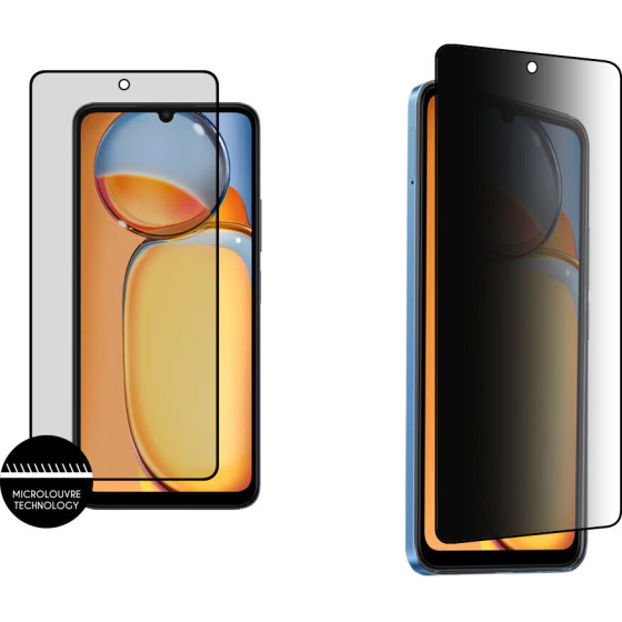 Idol 1991 Tempered Glass Xiaomi Redmi 13C 6.74'' 9H 0.25mm Premium Privacy Antispy Semi Curved Full Glue BLACK