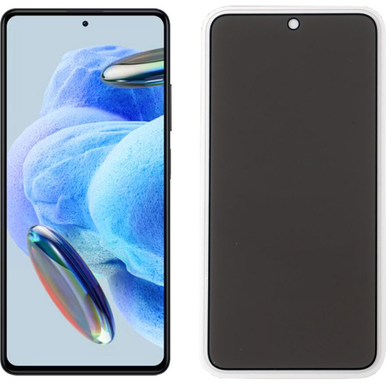 Idol 1991 Tempered Glass Xiaomi Redmi Note 12 Pro 5G 6.67'' 9H 0.25mm Privacy Antispy Semi Curved Full Glue BLACK
