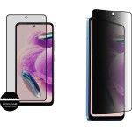 Idol 1991 Tempered Glass Xiaomi Redmi Note 12S 6.43'' 9H 0.25mm Premium Privacy Antispy Semi Curved Full Glue BLACK