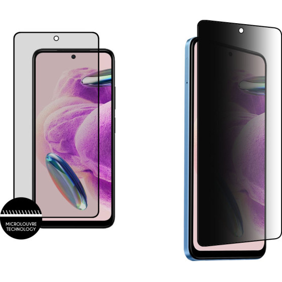 Idol 1991 Tempered Glass Xiaomi Redmi Note 12S 6.43'' 9H 0.25mm Premium Privacy Antispy Semi Curved Full Glue BLACK
