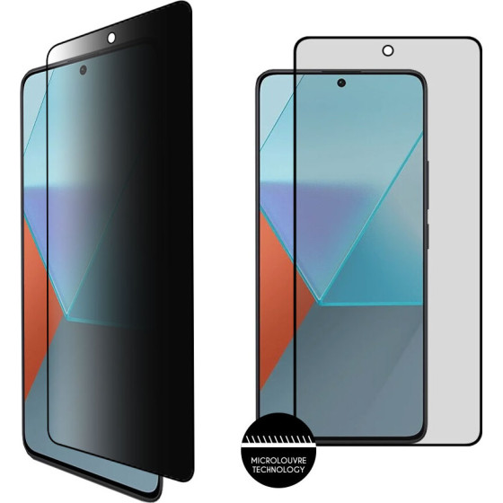 Idol 1991 Tempered Glass Xiaomi Redmi Note 13 Pro 5G 6.67'' 9H 0.25mm Privacy Antispy Semi Curved Full Glue BLACK