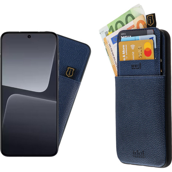 Idol 1991 ���� Xiaomi 14 Pro 5G 6.36'' ANTI-Rfid Leather Smart Wallet BLUE - (5205308356957)