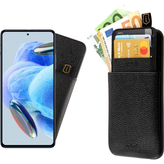 Idol 1991 ���� Xiaomi Redmi Note 12 Pro 4G 6.67'' ANTI-Rfid Leather Smart Wallet BLACK - (5205308356988)