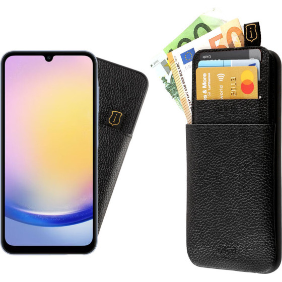 Idol 1991 ���� Samsung A25 5G A256 6.5'' ANTI-Rfid Leather Smart Wallet BLACK