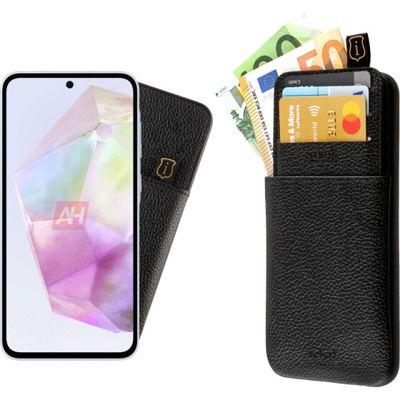 Idol 1991 ���� Samsung A35 5G A356 6.6'' ANTI-Rfid Leather Smart Wallet BLACK