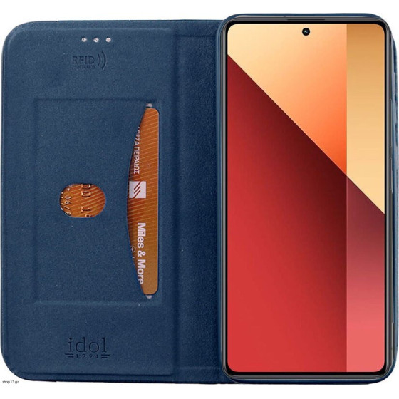Idol 1991 ���� Xiaomi Redmi Note 13 Pro 5G 6.67'' Elite ANTI-Rfid Book Stand BLUE