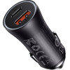 Baseus Car Charger Golden Contactor Max, Usb + USB-C, 60w Grey - (CGJM000113)