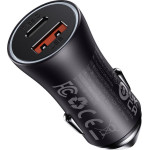 Baseus Car Charger Golden Contactor Max, Usb + USB-C, 60w Grey - (CGJM000113)