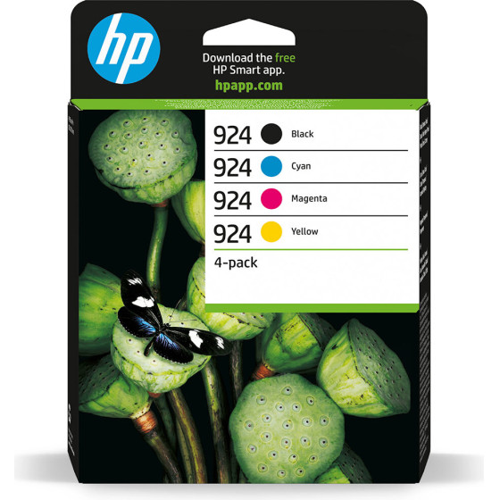 HP 924 Cmyk Original Ink Cartridge 4-Pack - (6C3Z1NE)