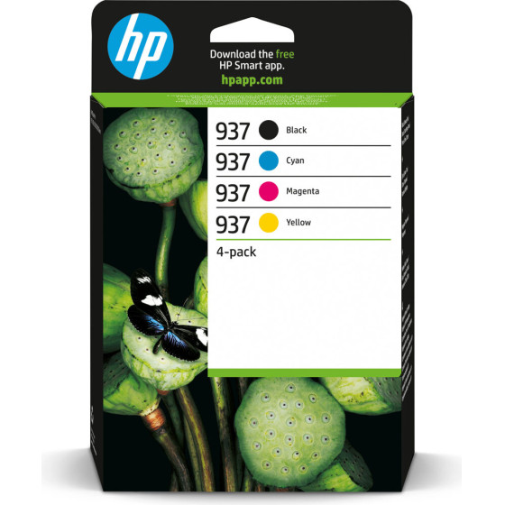 HP 937 Cmyk Original Ink Cartridge 4-Pack - (6C400NE)