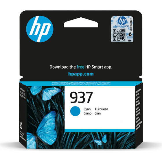 HP 937 Cyan Original Ink Cartridge - (4S6W2NE)
