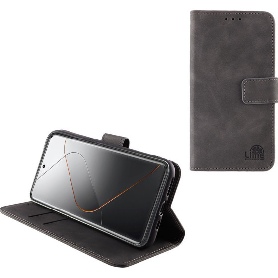 Lime ���� Xiaomi 14 Pro 5G 6.73'' Essential Magnet Book Stand Clip GREY