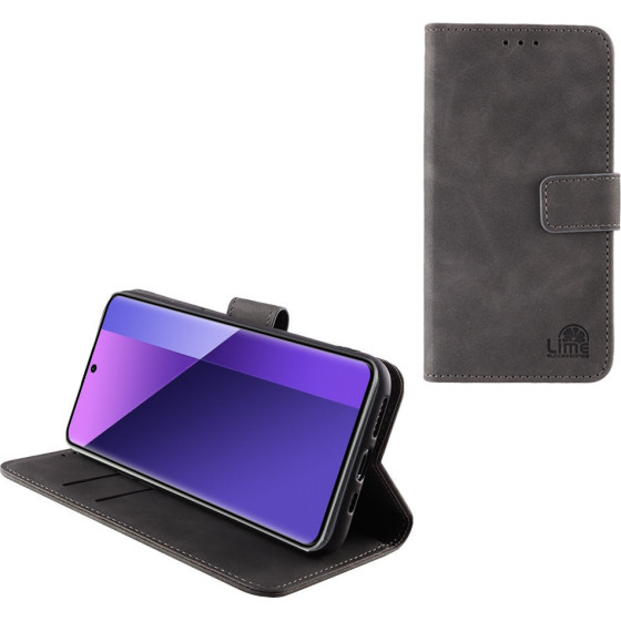 Lime ���� Xiaomi Redmi Note 13 Pro Plus 5G 6,67'' Essential Magnet Book Stand Clip GREY