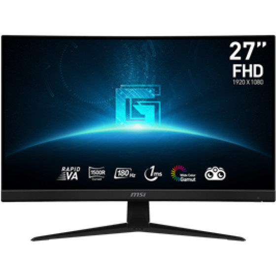 MSI Monitor Gaming G27C4 E3, Curved Va FHD, 27'', 16:9, 250CD/M2, 100.000.000:1, 1MS, 180Hz, 1920x1080, 2xHDMI/Display PORT/Headphone OUT, BLACK, 3YW. - (4711377131889)