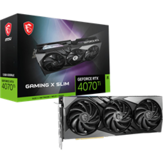 MSI Vga PCI-E Nvidia Gf Rtx 4070 Ti Gaming X Slim 12G, 12GB/192BIT, GDDR6X, HDMI/3x Display PORT, Triple FAN, 2 Slot FANSINK, 3YW. - (912-V513-440)