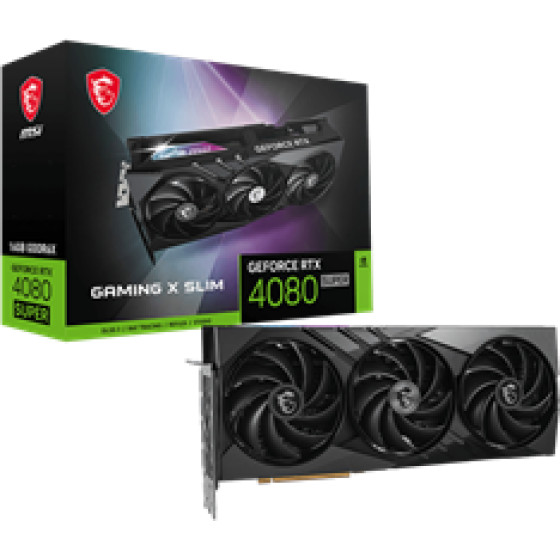 MSI Vga PCI-E Nvidia Gf Rtx 4080 Super 16G Gaming X SLIM, 16GB/256BIT, GDDR6X, 2xHDMI/2x Display PORT, Triple FAN, 3 Slot FANSINK, 3YW.