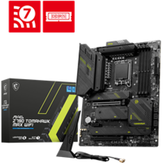 MSI Mb Mag Z790 Tomahawk Max WIFI, Socket Intel LGA1700 14th/13th/12th Gen CPU, Cs Intel Z790, 4 Dimm Sockets DDR5, DP/HDMI, 2.5 Gigabit LAN, Wifi 7.0, ATX, 3YW. - (911-7E25-003)