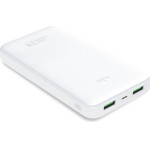 Puro White Power Bank 20000mAh 2USba + 1 USB-C 12W Li-Poly Pack Fsc White - (PWFCBB200P2WHI)