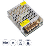 GloboStar ��������� ����������� Pelv ��� �������� Led 60W 5A - Ac 220-240V �� Dc 12V - IP20 - �11 x �8 x �3.5cm - 2 ������ ������� - (73033)