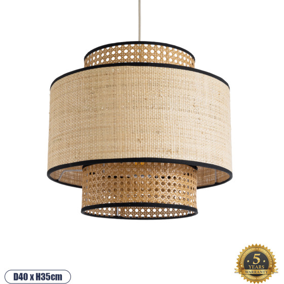 GloboStar Bravado Boho �������� ��������� ������ �������� 1 x E27 AC220-240V IP20 - �40 x �35cm - ���� �� ���� ������� ������ - 5 ������ ������� - (02386)