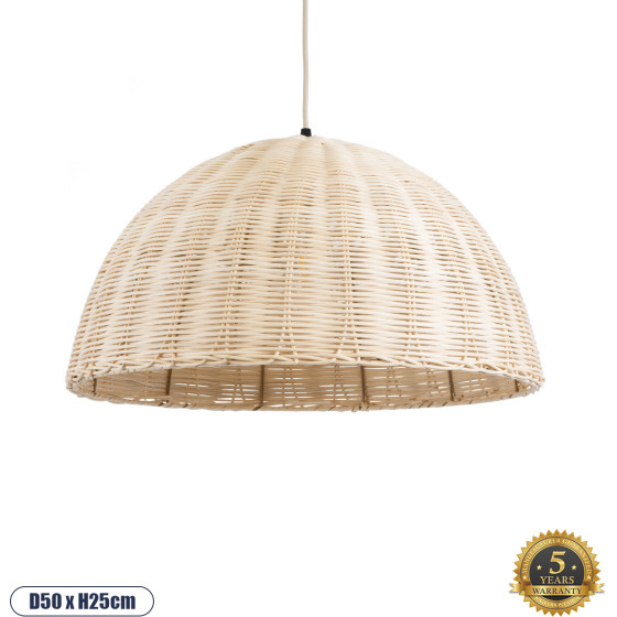 GloboStar Montana Boho �������� ��������� ������ �������� 1 x E27 AC220-240V IP20 - �50 x �25cm - ���� ������� ������ ������� - 5 ������ ������� - (02378)