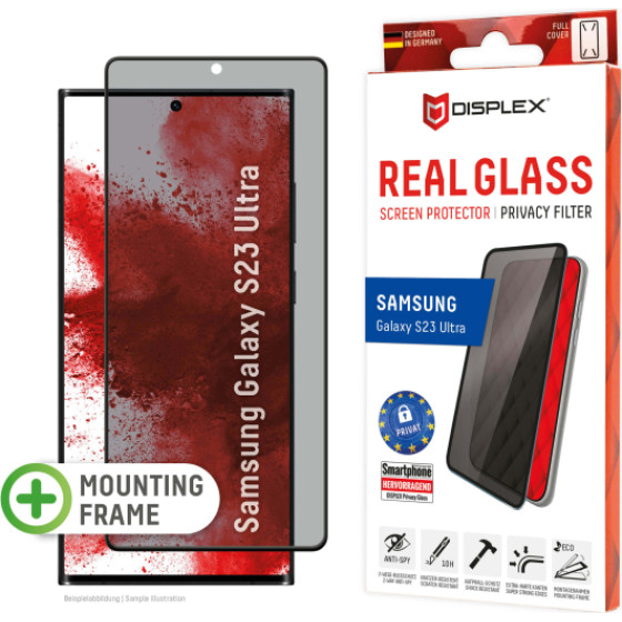 Displex Real Glass 3D Curved Samsung S23 Ultra Privacy - (01777)