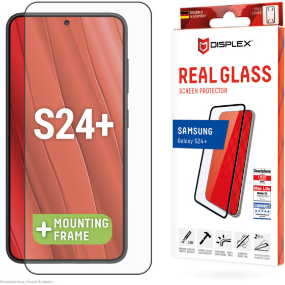 Displex Real Glass 3D Curved Samsung S24 Plus Black - (01898)