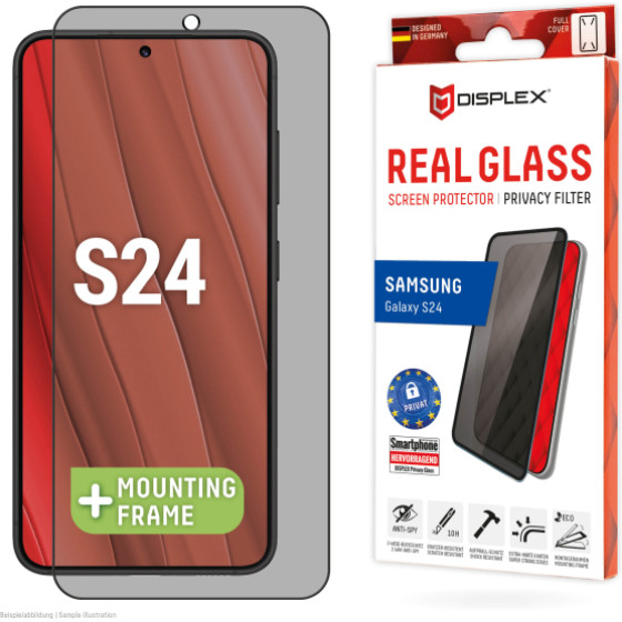 Displex Real Glass 3D Curved Samsung S24 Privacy - (01900)