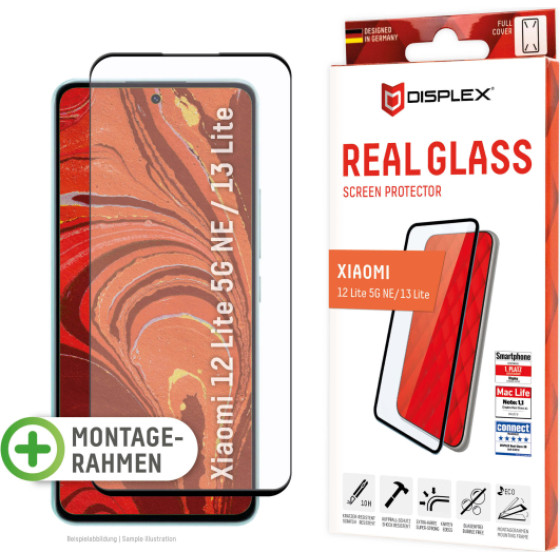 Displex Real Glass 3D Curved Xiaomi 12 Lite 5G Black - (01815)