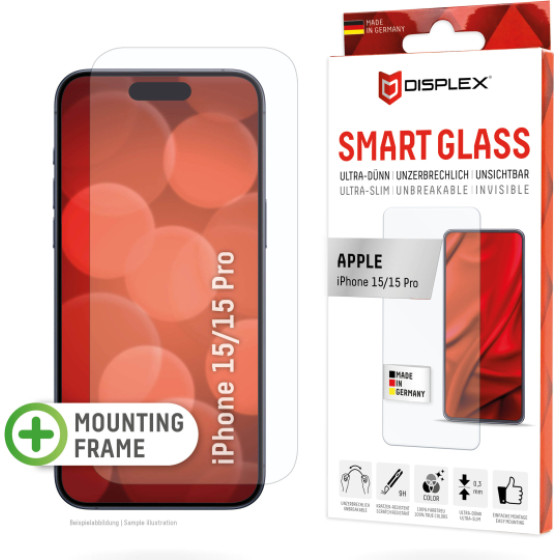 Displex Smart Glass 2D EASY-On Iphone 15 / 15 Pro - (01850)
