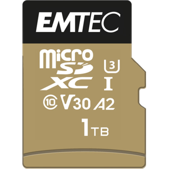 Emtec Memory Card Microsd USH-I U3 Speedin Pro A2 1TB Class 10 - (ECMSDM1TXC10SP)