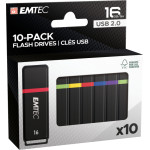 Emtec ��� 10 ��� ������� ������ 16GB Usb 2.0 �100 Mini Box - (ECMMD16GK102P1)