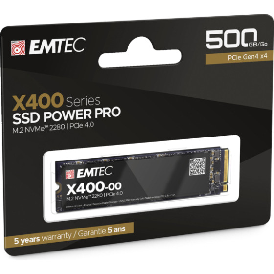 Emtec Ssd M2 Nvme Pcie 4 X400 500GB Internal - (ECSSD500GX400)