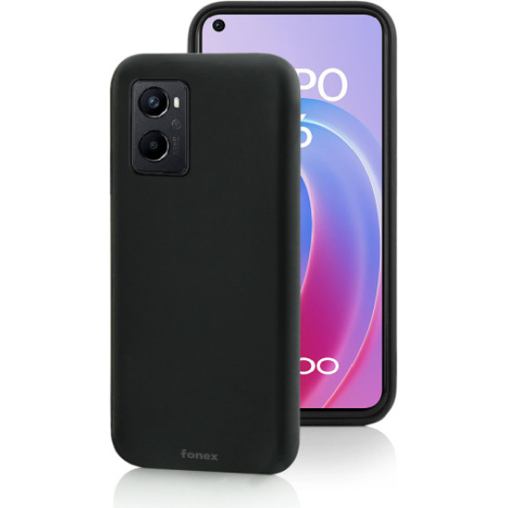 Fonex Tpu Case 0.6mm Oppo A96 Black Backcover - (BLK1608B)
