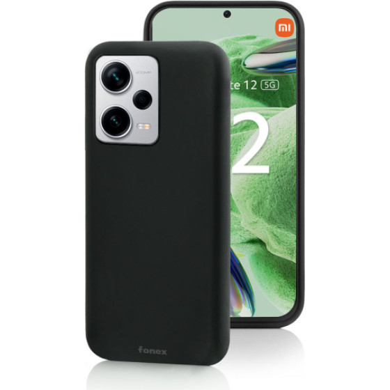 Fonex Tpu Case 0.6mm Xiaomi Redmi Note 12 5G Black Backcover - (BLK1625B)