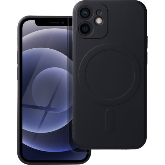 Is Tpu Silicone Mag Iphone 12 Mini Black Backcover - (SILMAGIP12MB)