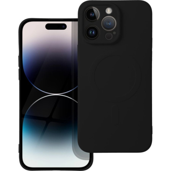 Is Tpu Silicone Mag Iphone 14 Pro Max Black Backcover - (SILMAGIP14PMB)