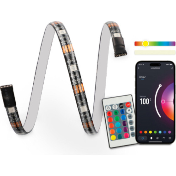 Ksix Colored Led Tv Strips Rgb 3m Bluetooth + Remote Control - (BXLEDTV02)