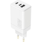 Maxlife Travel Charger MXTC-08-65ACc 2x USB-C 1x Usb 65W Pd 65W White - (MXTC-08-65ACCW)