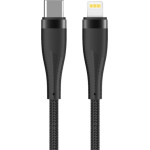 Maxlife Type C To Lightning Nylon Data Cable 27W 1m Black - (MXUC-08B)